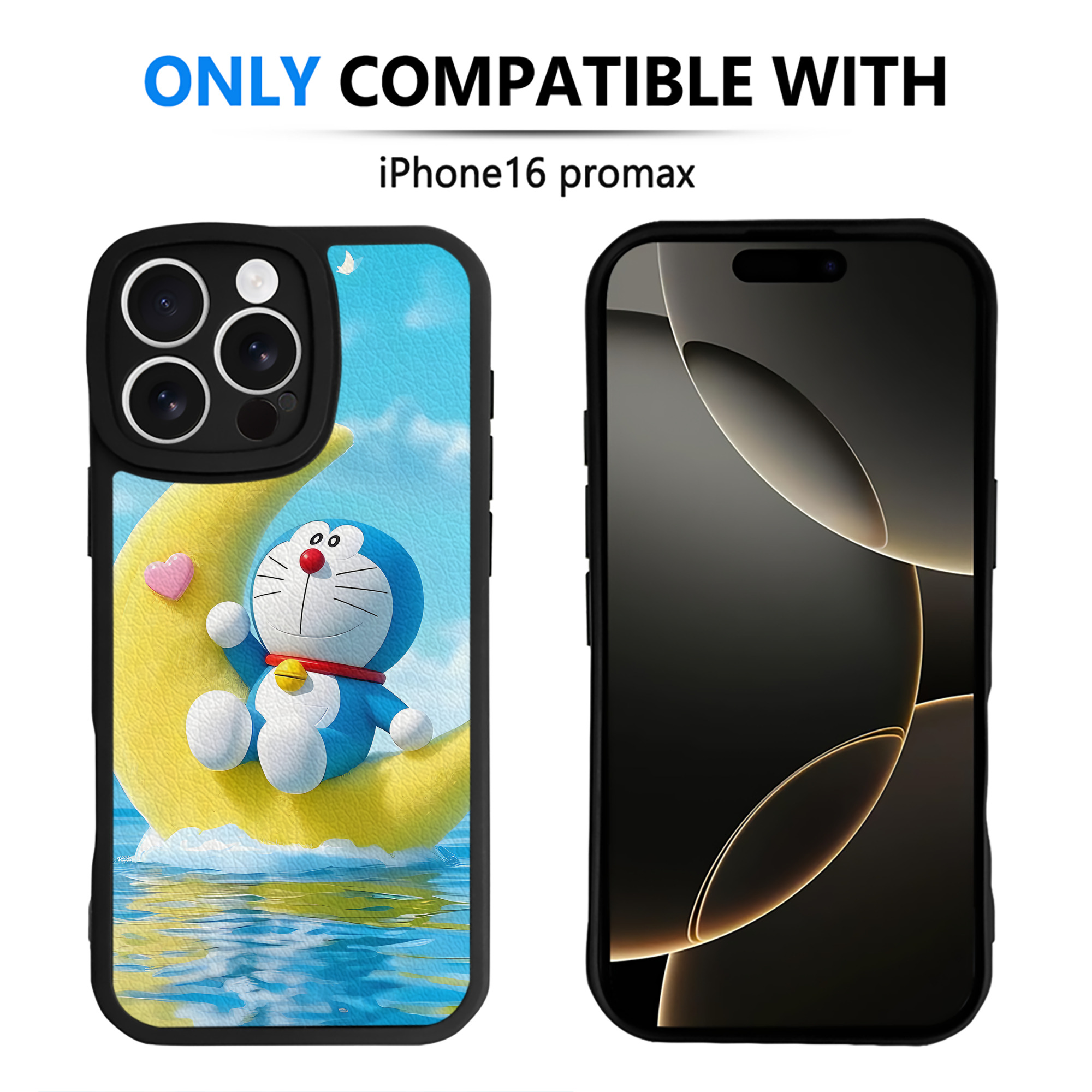 （画像用） ドラえもん Doraemon 【iPhone 16シリーズ対応】シリコンスマホケース（レザー調） 材質：シリコン